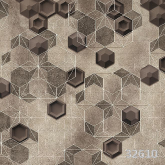 Hexagons sepia