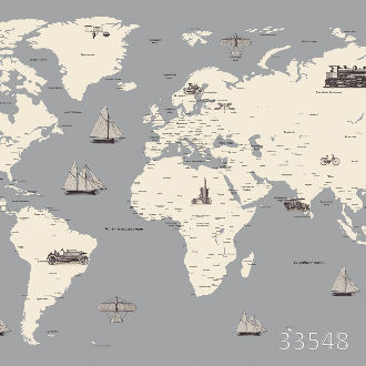 Детская карта с транспортом