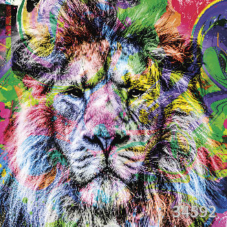Graffiti lion
