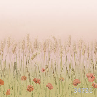 Поле с пшеницей и маками